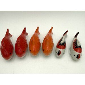 Set 6 Ceramic Porcelain Floating KOI Fish HX8006 Figurines